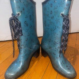 Vintage Y2K Chanel Rubber Rain Boots w/ Box 38 8 7.5 – Mint Market